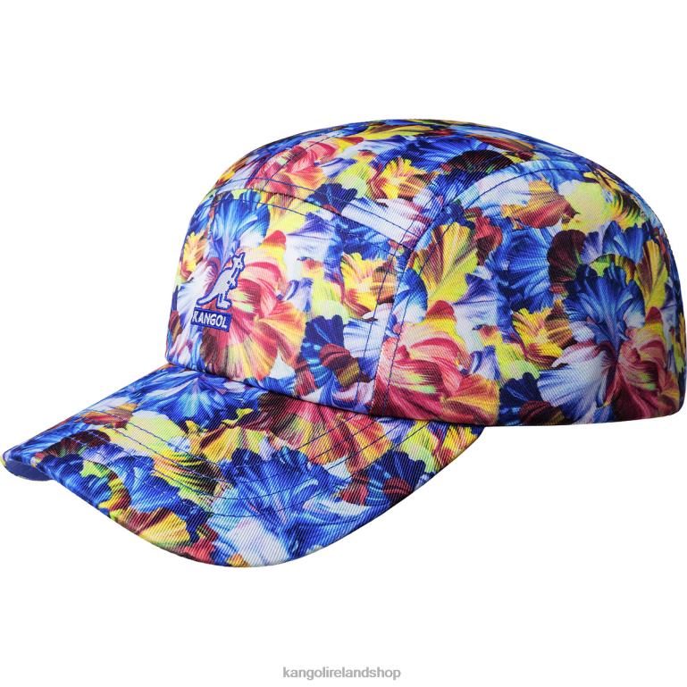 IE Kangol Floral 5 Panel Cap Starry Blue Floral Unisex Accessories 6B26V288