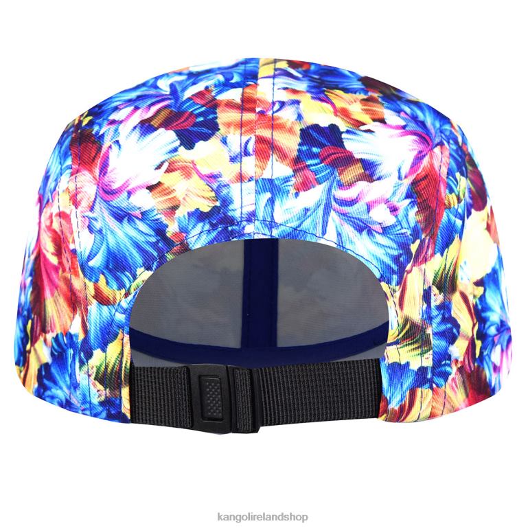IE Kangol Floral 5 Panel Cap Starry Blue Floral Unisex Accessories 6B26V288