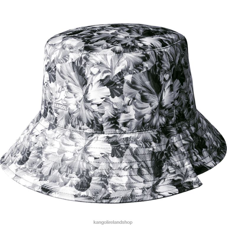 IE Kangol Floral Reversible Bucket Black Floral Unisex Accessories 6B26V456