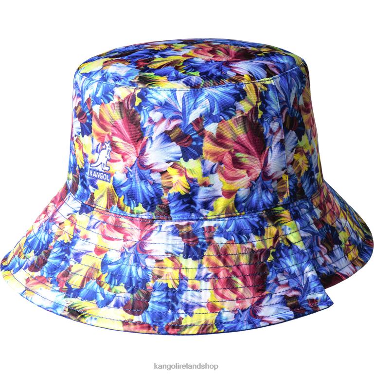 IE Kangol Floral Reversible Bucket Starry Blue Floral Unisex Accessories 6B26V458
