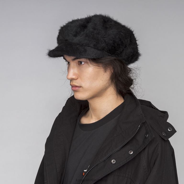 IE Kangol Furgora Apple Cap Black Unisex Accessories 6B26V881