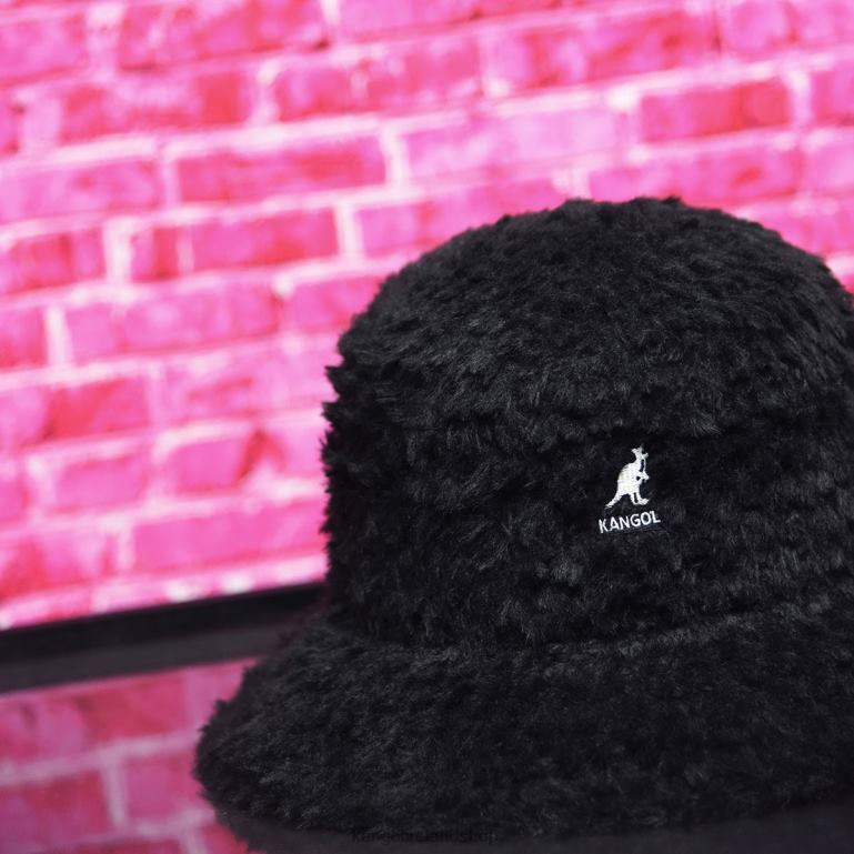 IE Kangol Furry Braid Lahinch Black Unisex Accessories 6B26V549
