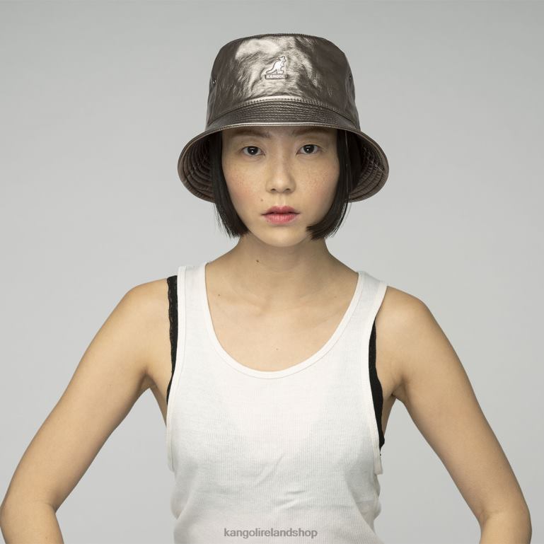 IE Kangol Future Bucket W/ Earflaps Bronze Crinkle Unisex Accessories 6B26V688