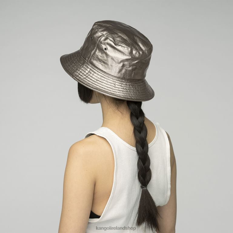IE Kangol Future Bucket W/ Earflaps Bronze Crinkle Unisex Accessories 6B26V688
