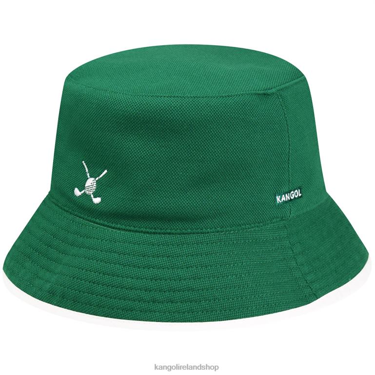 IE Kangol Golf Reversible Bucket Green/White Unisex Accessories 6B26V468