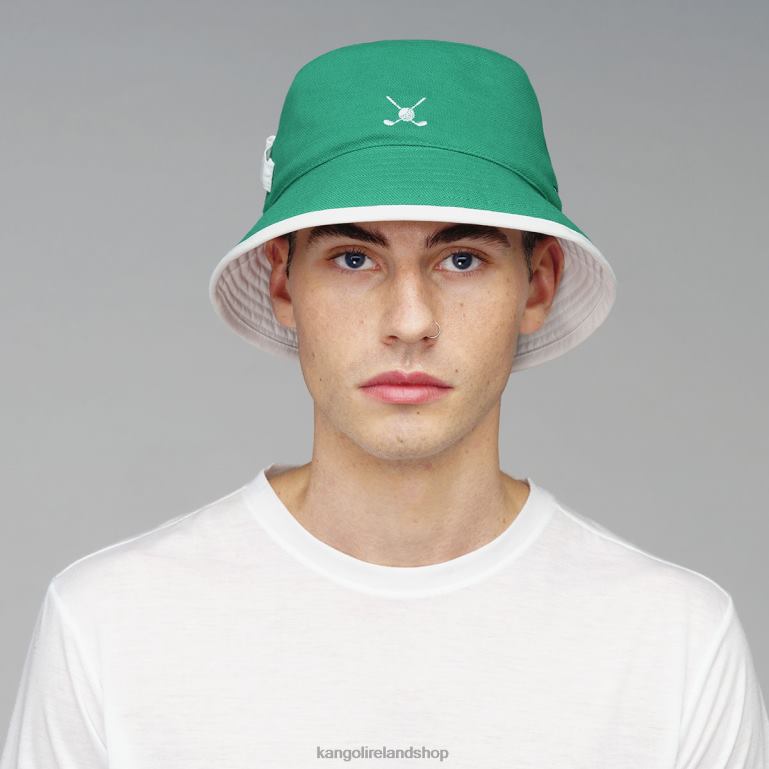 IE Kangol Golf Reversible Bucket Green/White Unisex Accessories 6B26V468