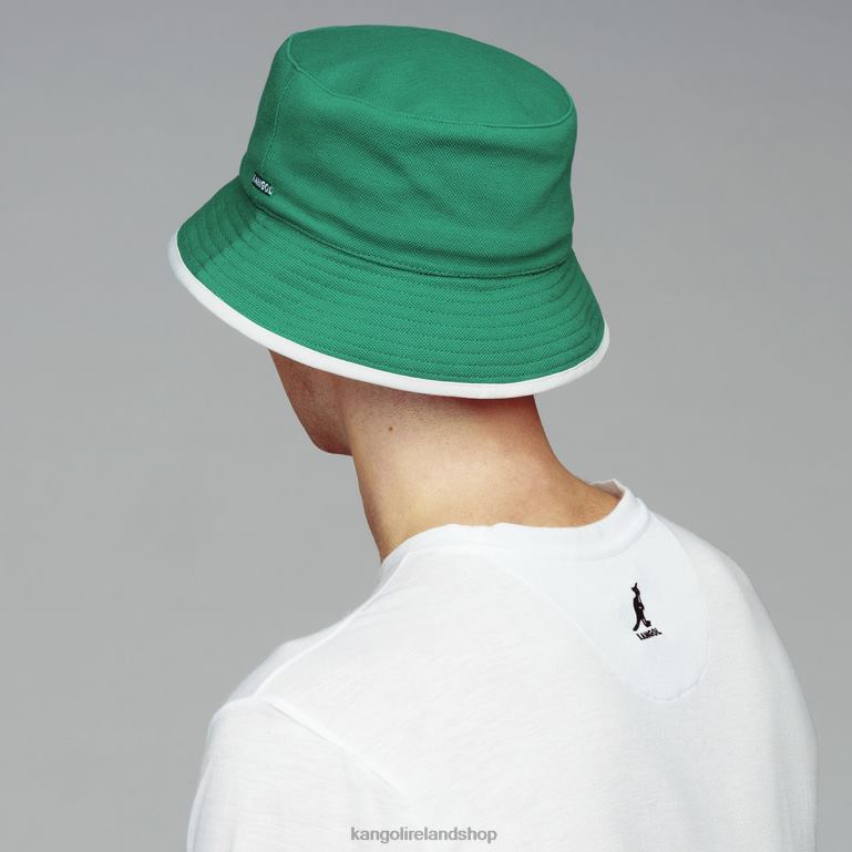 IE Kangol Golf Reversible Bucket Green/White Unisex Accessories 6B26V468