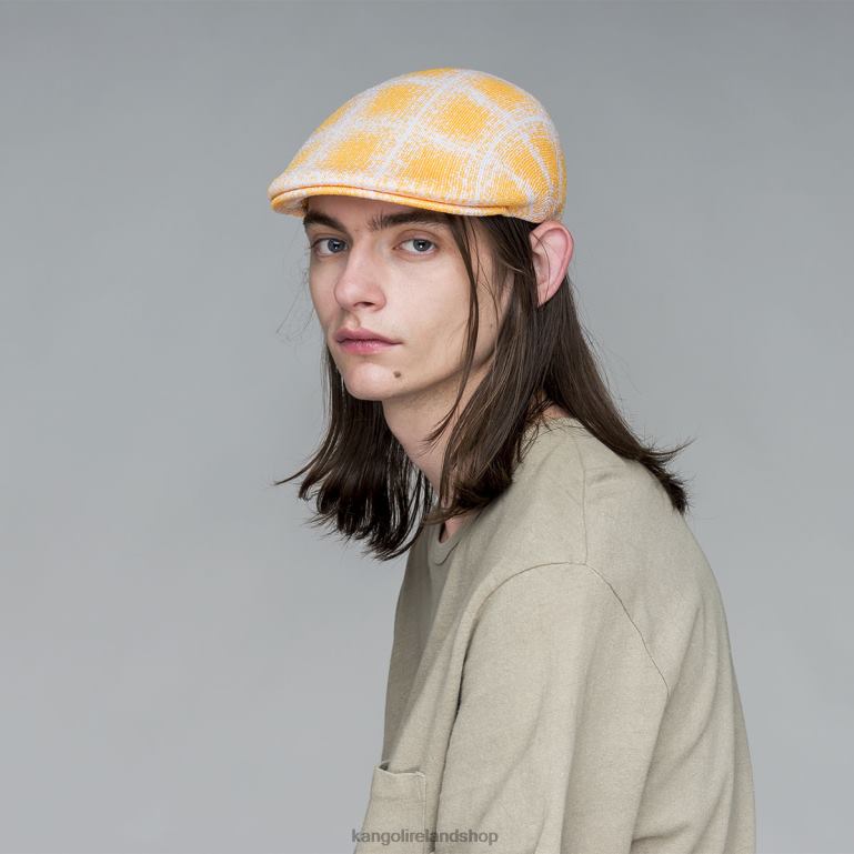 IE Kangol Grunge Plaid 507 Warm Apricot/White Unisex Accessories 6B26V230