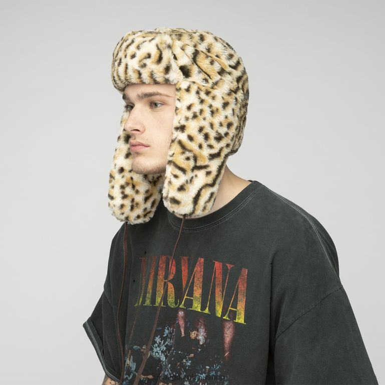 IE Kangol Leopard Trapper Snow Leopard Unisex Accessories 6B26V826