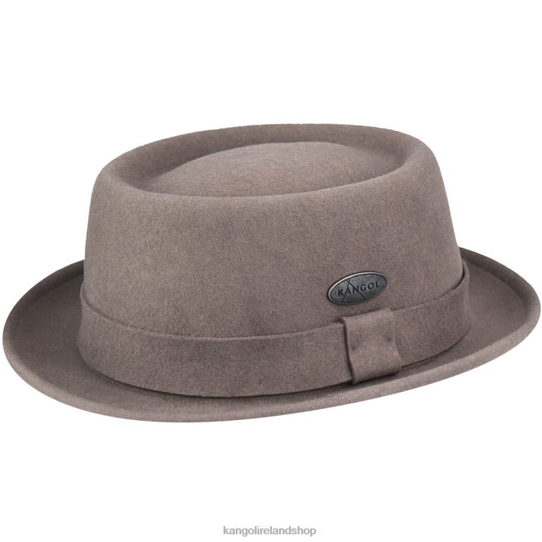 IE Kangol LiteFelt Pork Pie Cocoa Unisex Accessories 6B26V796