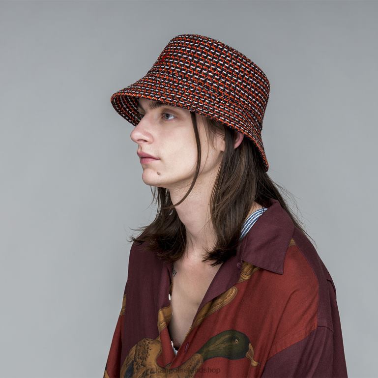 IE Kangol Maze Jacquard Bucket Black Unisex Accessories 6B26V661