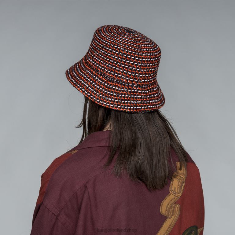 IE Kangol Maze Jacquard Bucket Black Unisex Accessories 6B26V661