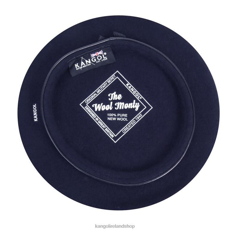 IE Kangol Monty Wool Beret Dark Blue Unisex Accessories 6B26V431