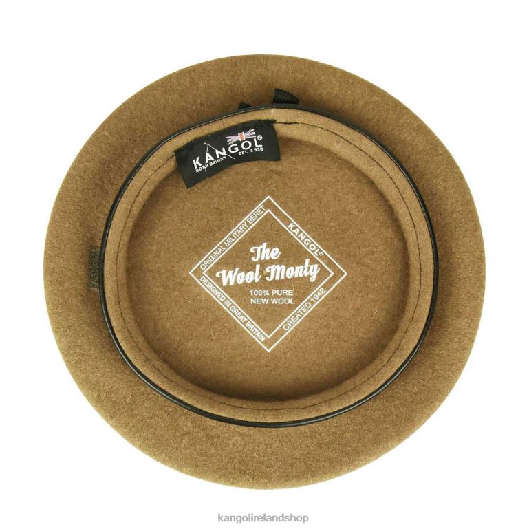 IE Kangol Monty Wool Beret Wood Unisex Accessories 6B26V433
