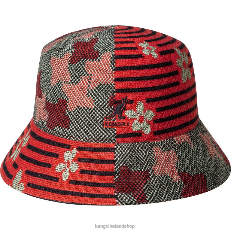 IE Kangol Nature Flip Lahinch Oil Green/Cherry Glow Unisex Accessories 6B26V568