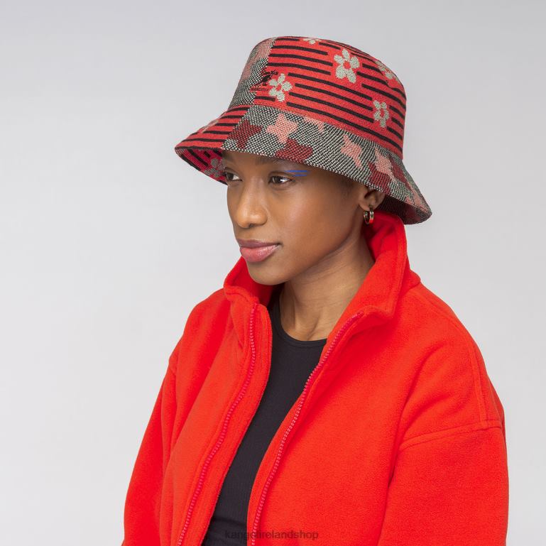 IE Kangol Nature Flip Lahinch Oil Green/Cherry Glow Unisex Accessories 6B26V568