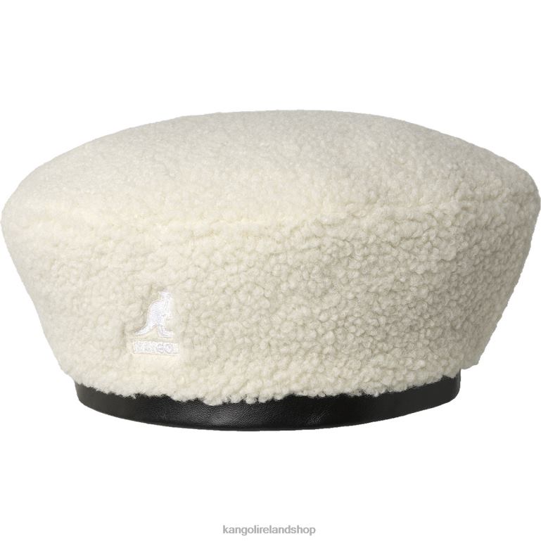 IE Kangol Nylon Plush Reversible Beret Off White/Oil Green Unisex Accessories 6B26V422