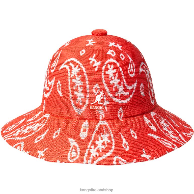 IE Kangol Paisley Wide Brim Casual Cherry Glow/White Unisex Accessories 6B26V660