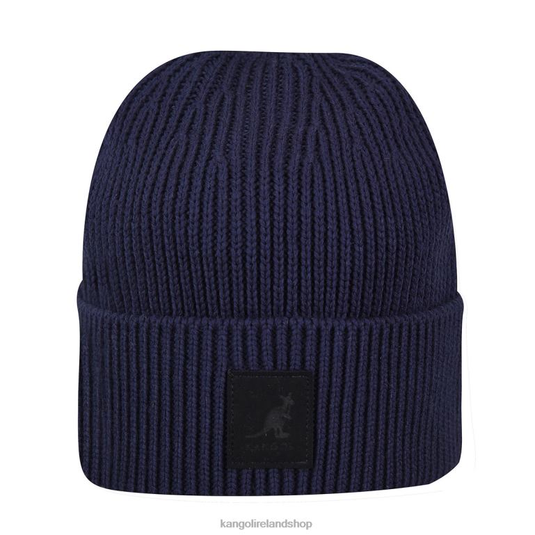 IE Kangol Patch Beanie Navy Unisex Accessories 6B26V855