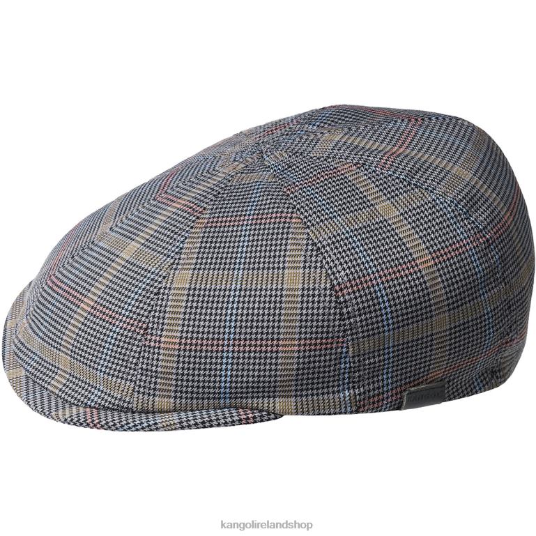 IE Kangol Pattern Flexfit Cap Grey Plaid Unisex Accessories 6B26V774