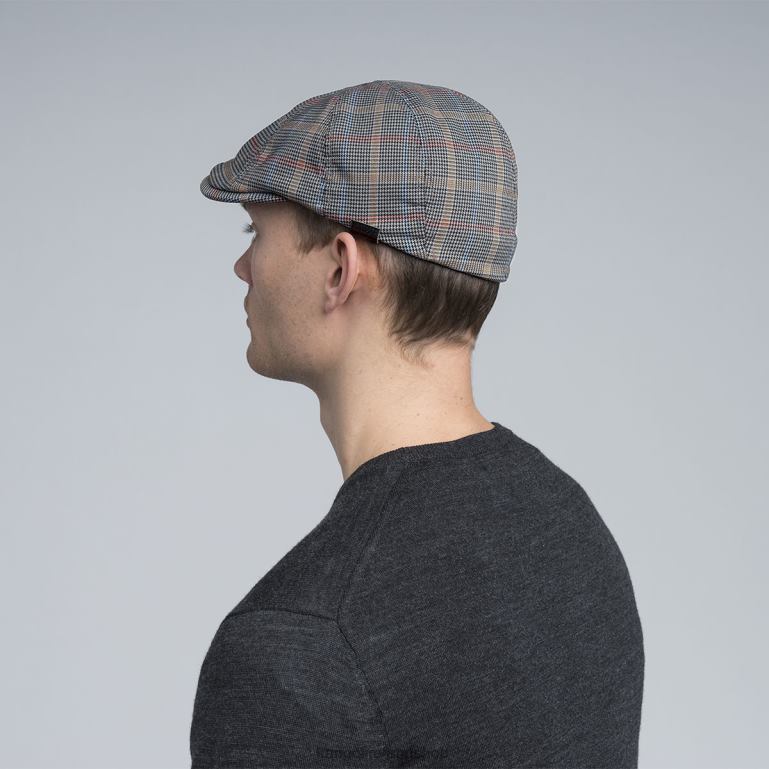 IE Kangol Pattern Flexfit Cap Grey Plaid Unisex Accessories 6B26V774