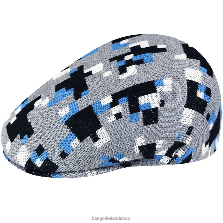 IE Kangol Pixelated Plaid 504 Grey/Black Unisex Accessories 6B26V52