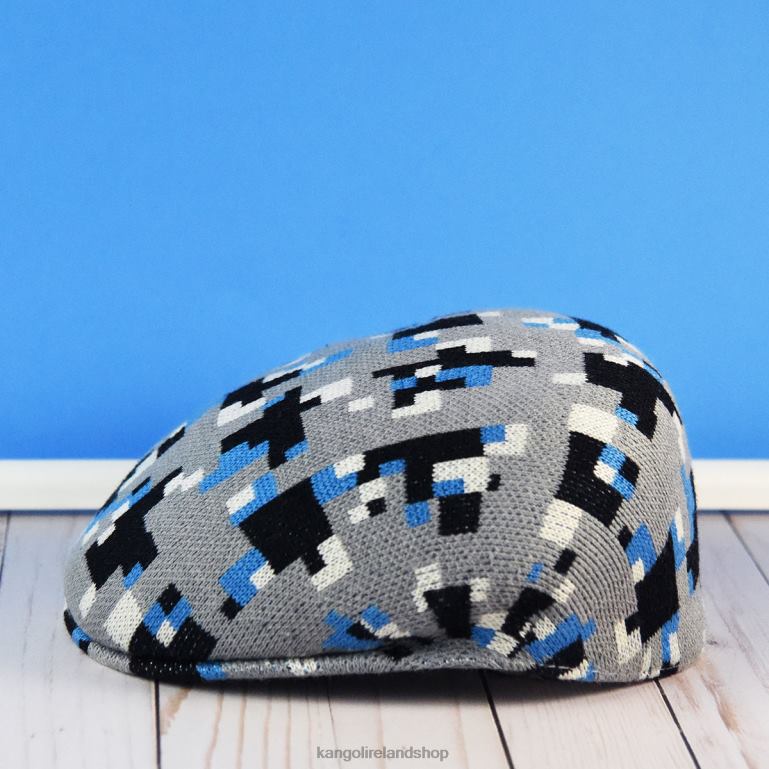 IE Kangol Pixelated Plaid 504 Grey/Black Unisex Accessories 6B26V52