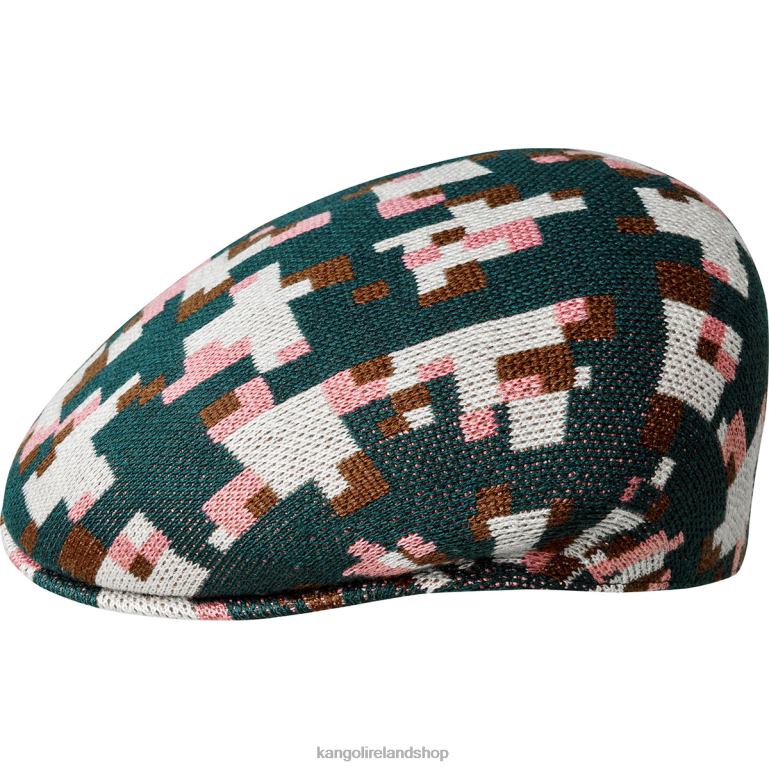 IE Kangol Pixelated Plaid 504 Pine/Cream Unisex Accessories 6B26V54