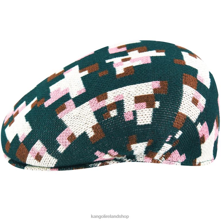 IE Kangol Pixelated Plaid 504 Pine/Cream Unisex Accessories 6B26V54