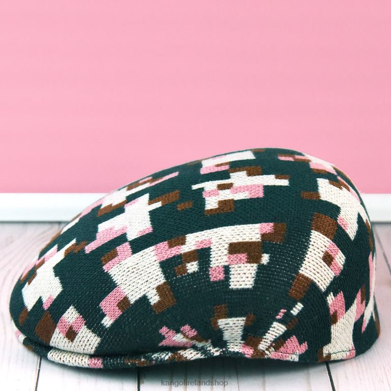 IE Kangol Pixelated Plaid 504 Pine/Cream Unisex Accessories 6B26V54