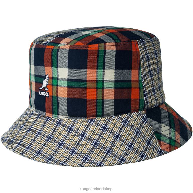 IE Kangol Plaid Mash-Up Bucket Golden Palm Unisex Accessories 6B26V683