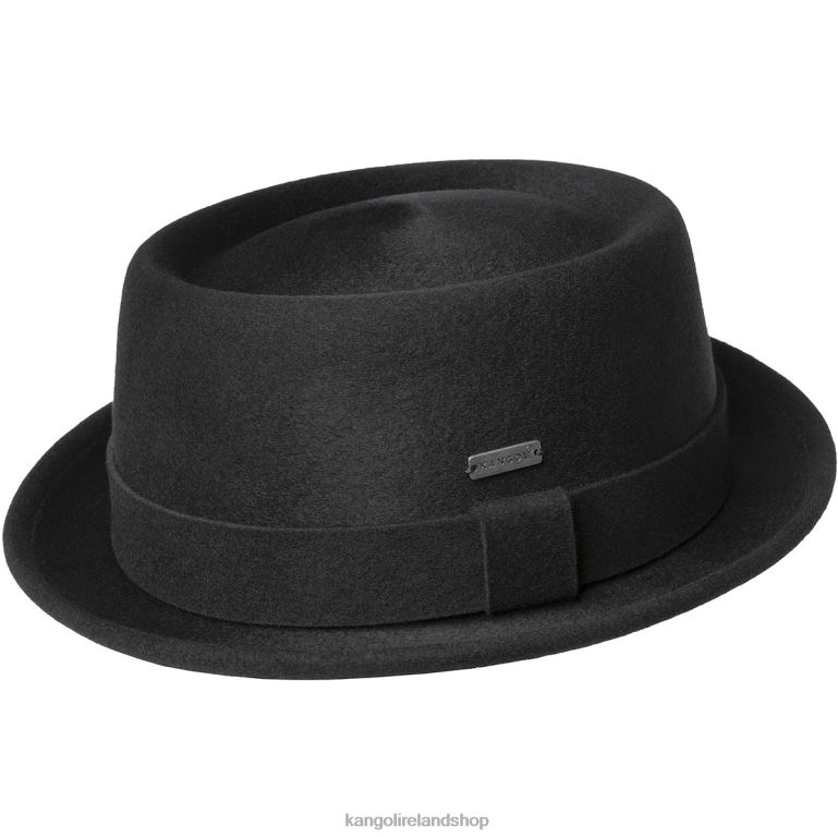 IE Kangol Polished Pork Pie Black Unisex Accessories 6B26V801