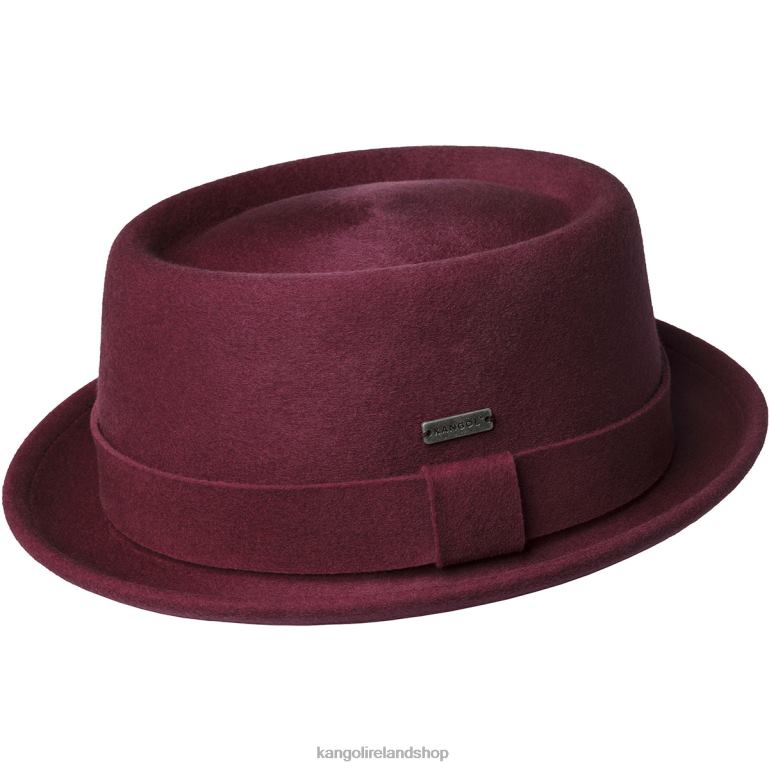 IE Kangol Polished Pork Pie Red Velvet Unisex Accessories 6B26V804