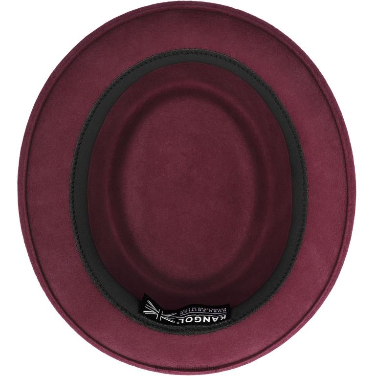 IE Kangol Polished Pork Pie Red Velvet Unisex Accessories 6B26V804