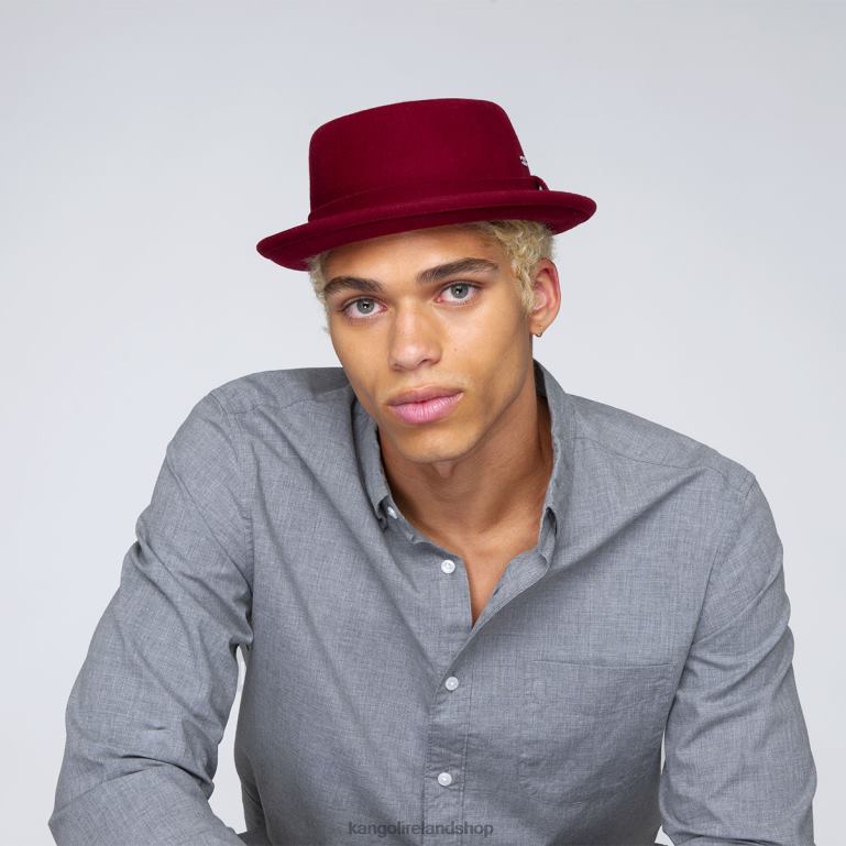 IE Kangol Polished Pork Pie Red Velvet Unisex Accessories 6B26V804