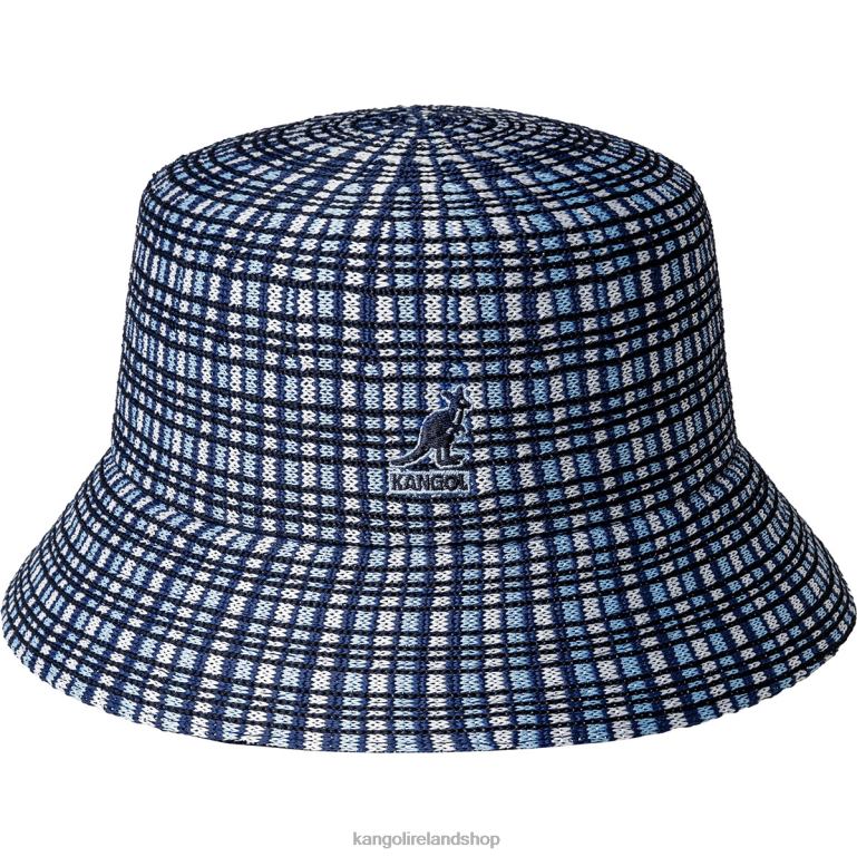 IE Kangol Prep Plaid Bucket Blue Plaid Unisex Accessories 6B26V481