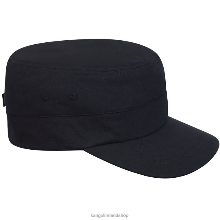 IE Kangol Ripstop Army Cap Black Unisex Accessories 6B26V267