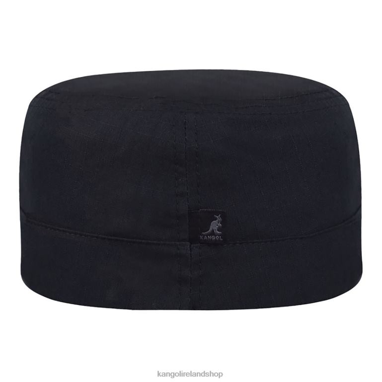 IE Kangol Ripstop Army Cap Black Unisex Accessories 6B26V267
