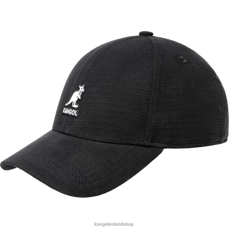 IE Kangol Ripstop Essential Baseball Black Unisex Accessories 6B26V365