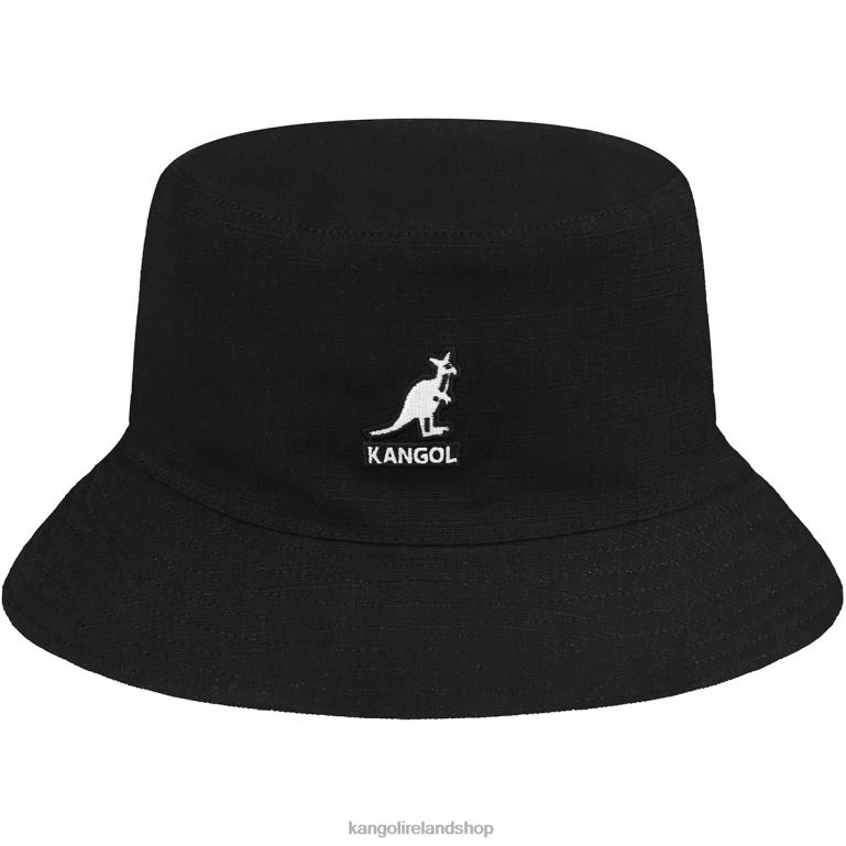 IE Kangol Ripstop Essential Rev Bucket Black Unisex Accessories 6B26V517