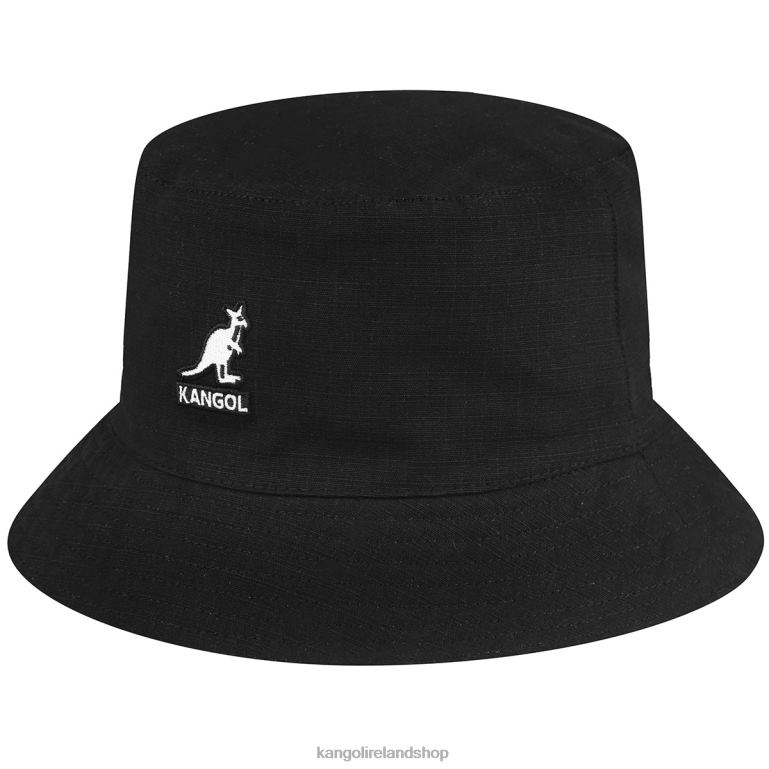 IE Kangol Ripstop Essential Rev Bucket Black Unisex Accessories 6B26V517