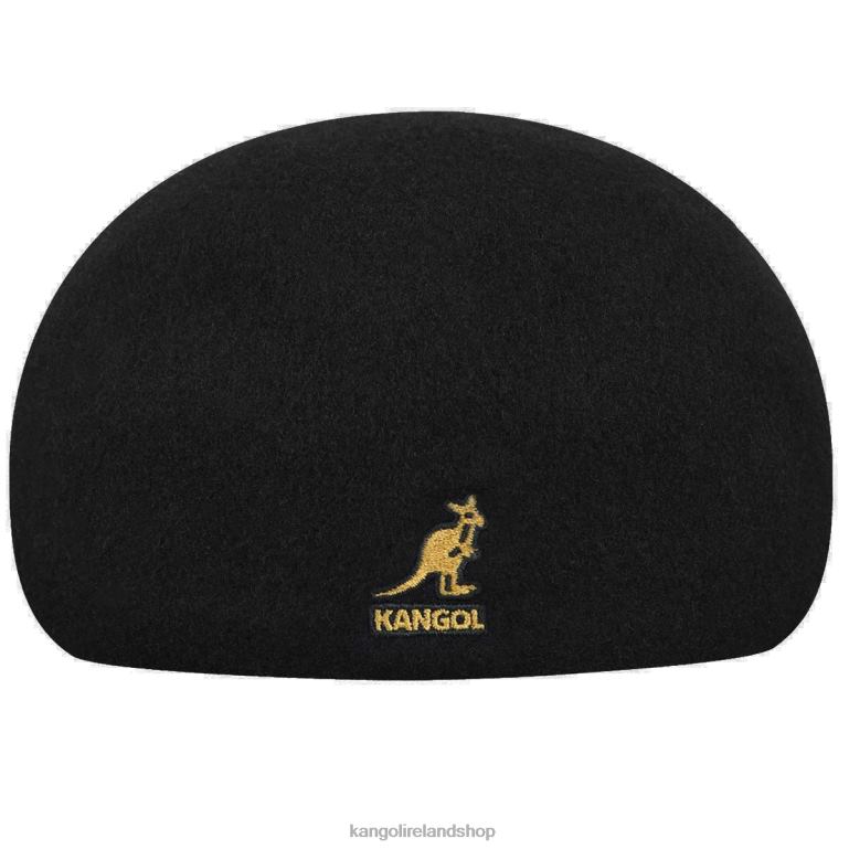 IE Kangol Seamless Wool 507 Black/Gold Unisex Accessories 6B26V243