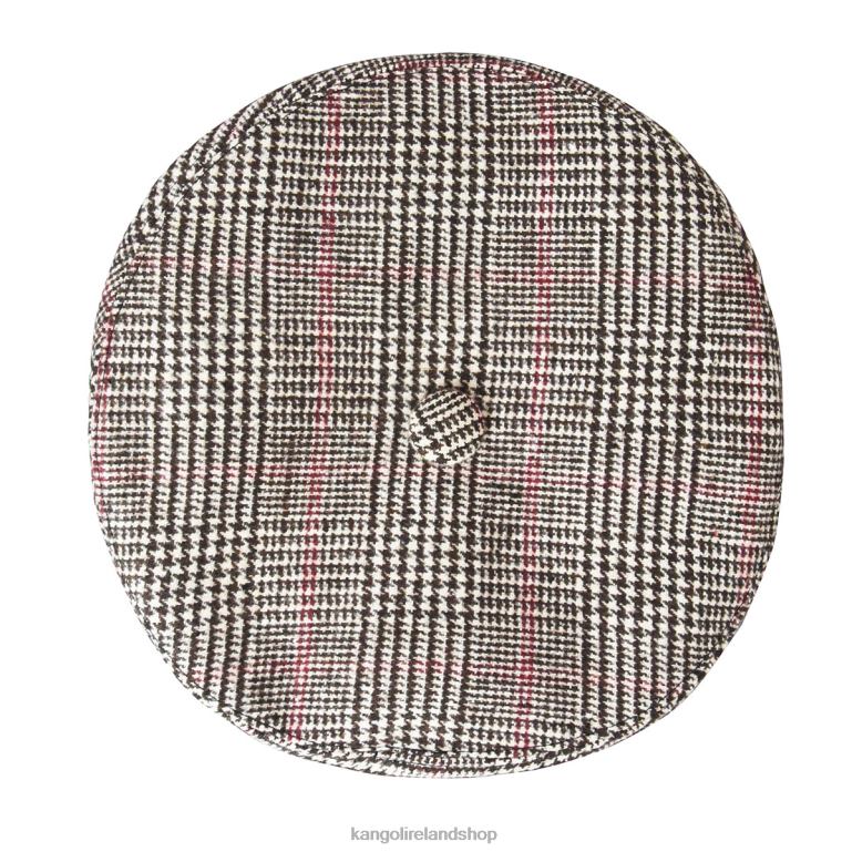 IE Kangol Show Your Teeth Beret Dark Brown/Cream Unisex Accessories 6B26V435