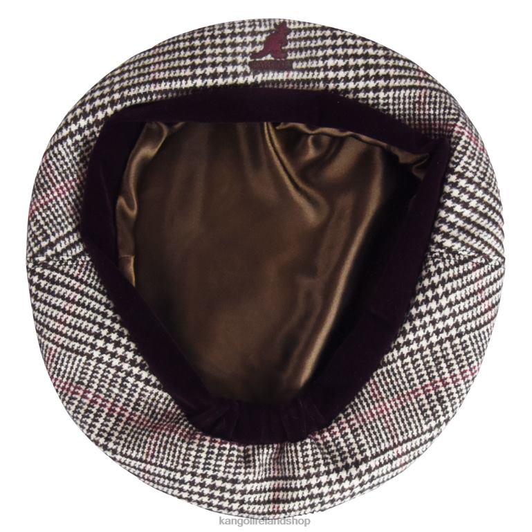 IE Kangol Show Your Teeth Beret Dark Brown/Cream Unisex Accessories 6B26V435