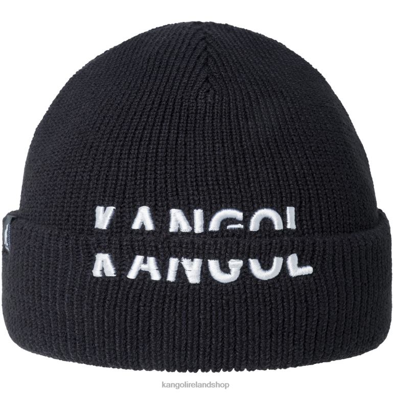 IE Kangol Sliced Peak Beanie Black Unisex Accessories 6B26V827