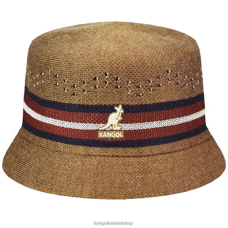 IE Kangol Slick Stripe Bin Camel Unisex Accessories 6B26V570