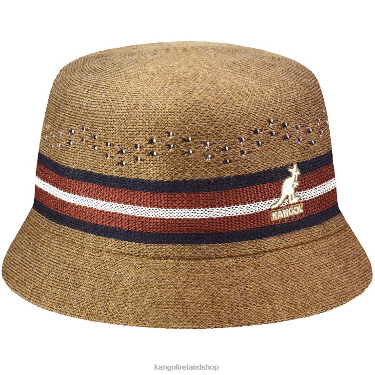 IE Kangol Slick Stripe Bin Camel Unisex Accessories 6B26V570