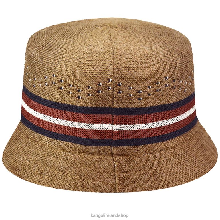IE Kangol Slick Stripe Bin Camel Unisex Accessories 6B26V570