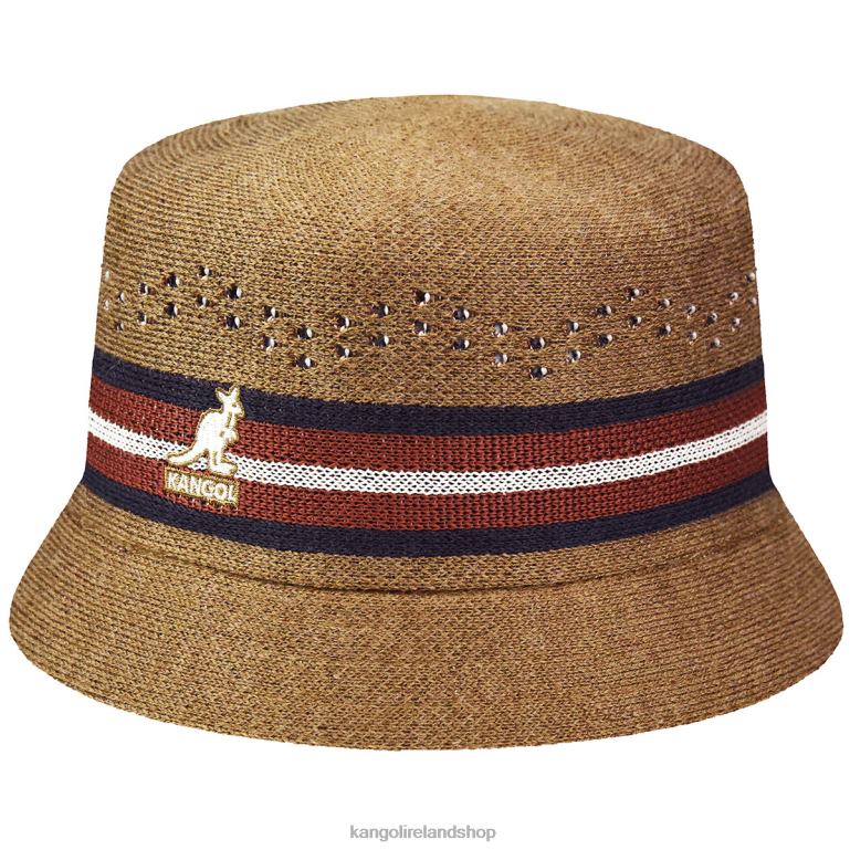 IE Kangol Slick Stripe Bin Camel Unisex Accessories 6B26V570
