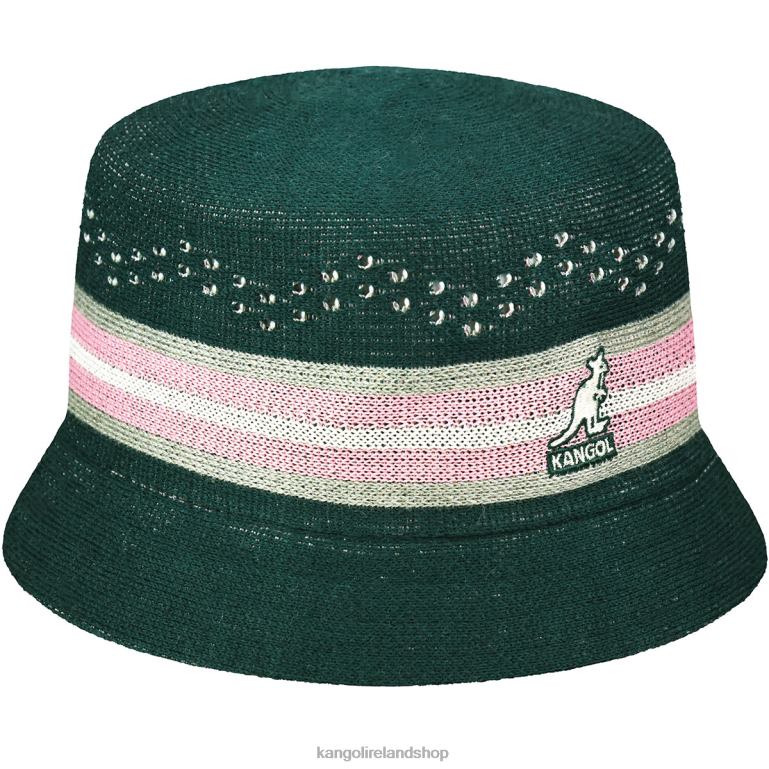 IE Kangol Slick Stripe Bin Pine Unisex Accessories 6B26V571